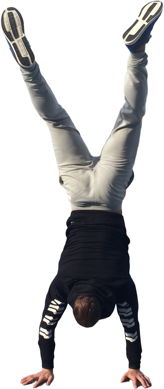 Dai doing a handstand